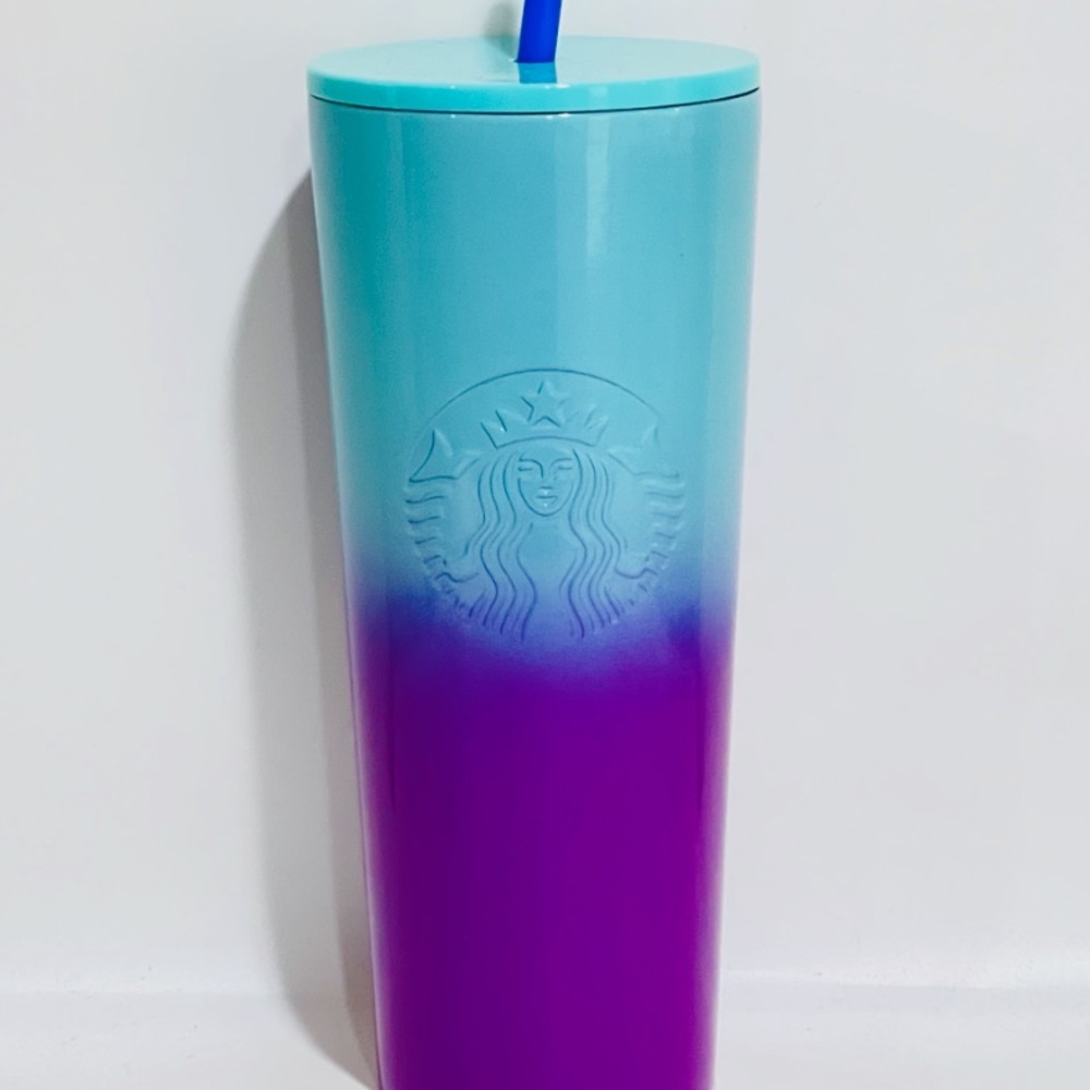 ⭐️⭐️NEW STARBUCKS TEAL & PURPLE  TUMBLER - Picture 3 of 3